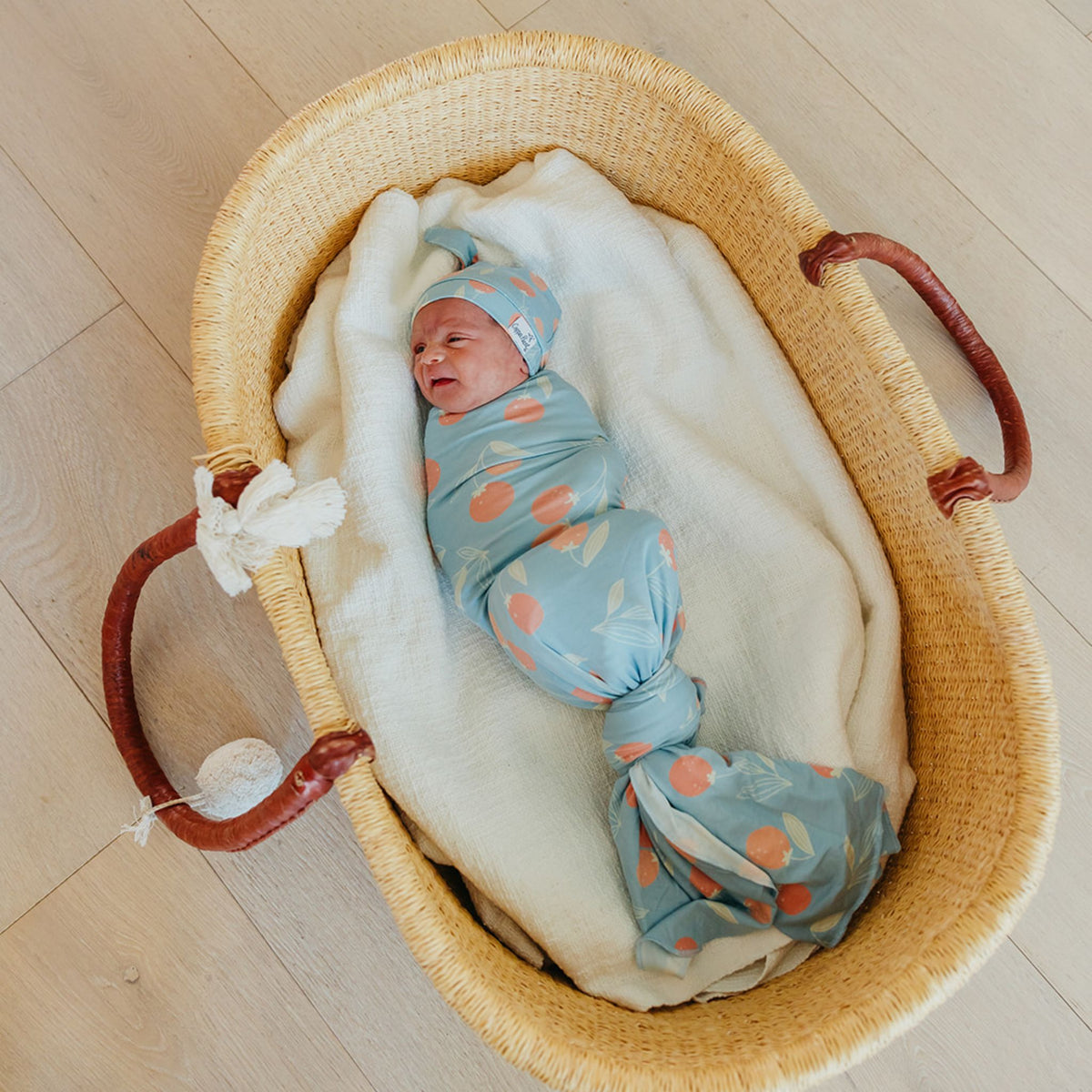 Knit Swaddle Blanket - Clementine