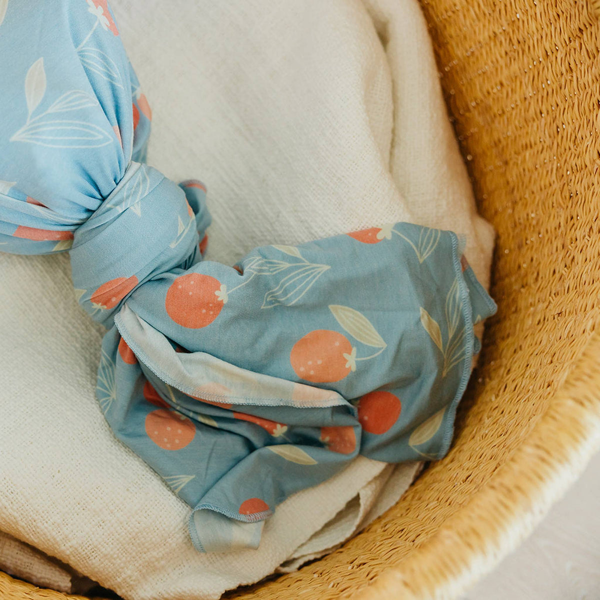 Knit Swaddle Blanket - Clementine