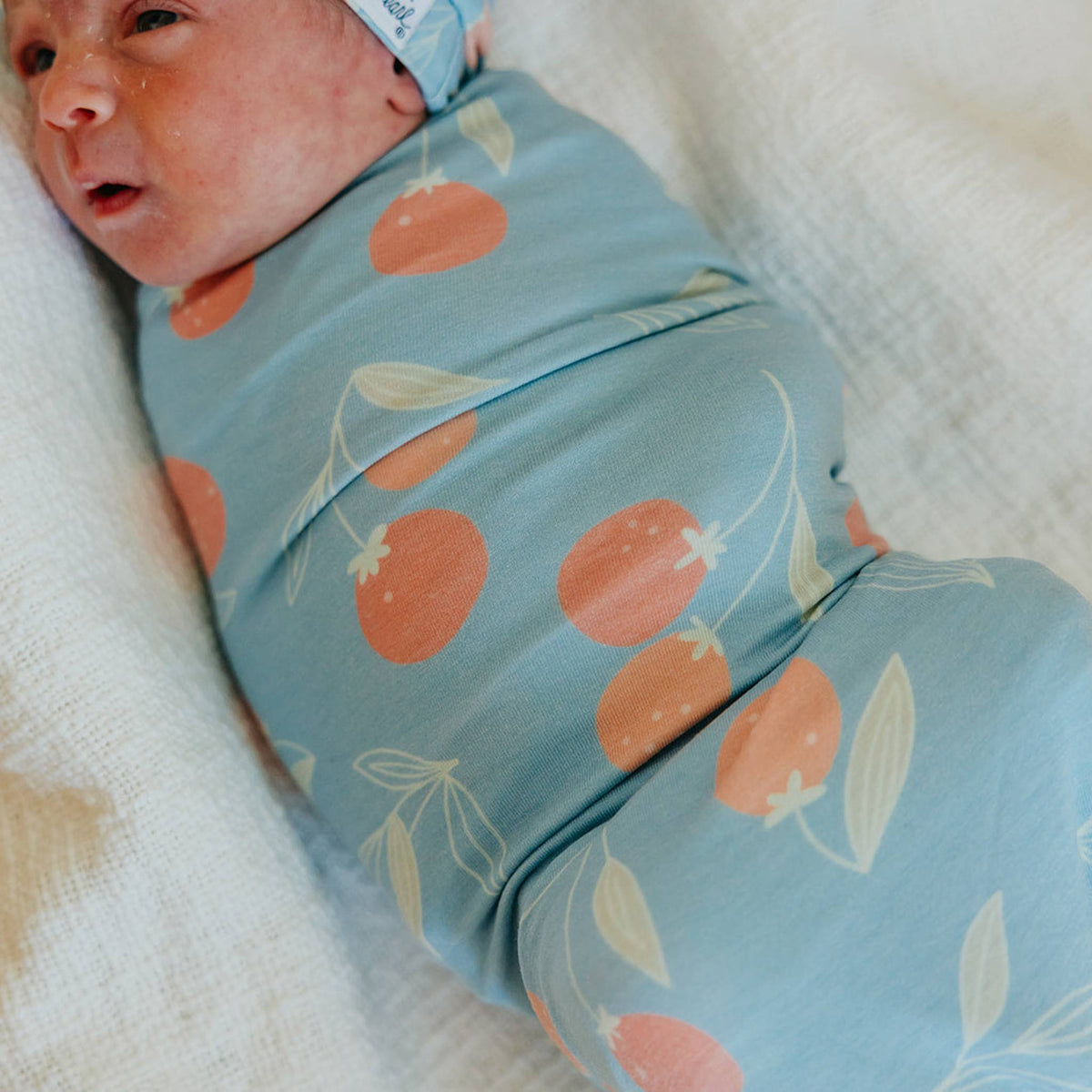 Knit Swaddle Blanket - Clementine