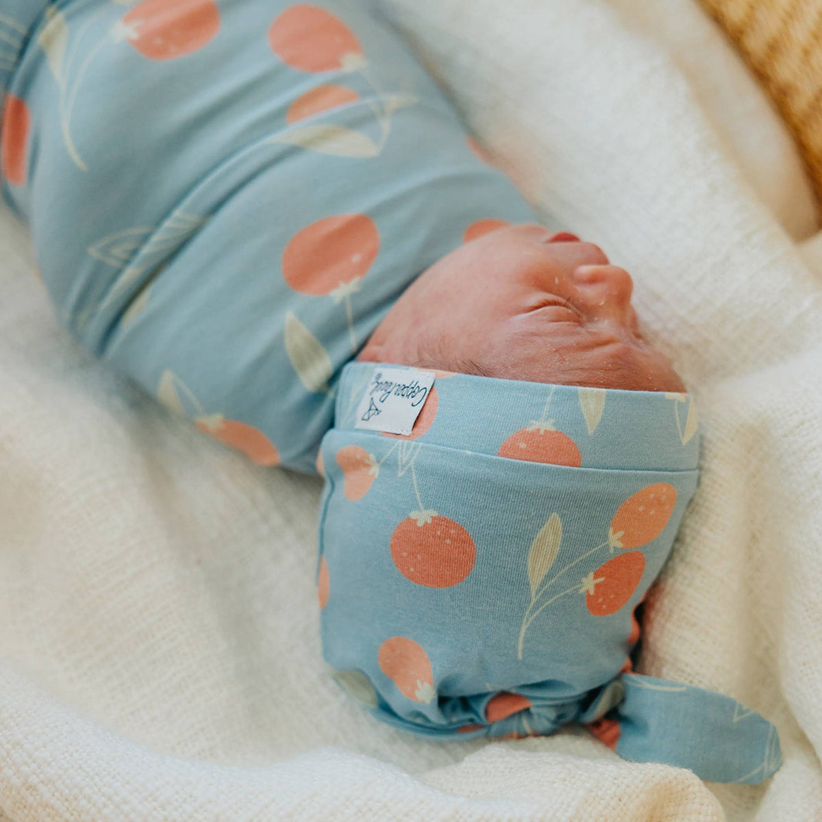 Knit Swaddle Blanket - Clementine