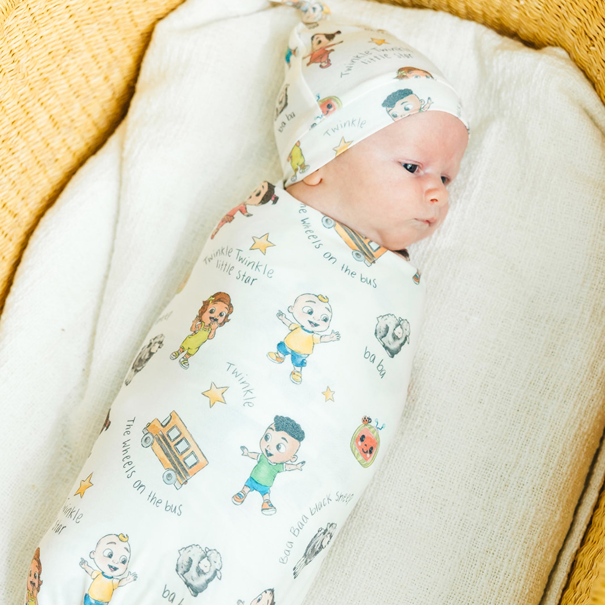 Knit Swaddle Blanket - CoComelon Friends