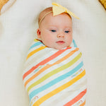 Knit Swaddle Blanket - CoComelon Stripe