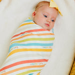 Knit Swaddle Blanket - CoComelon Stripe