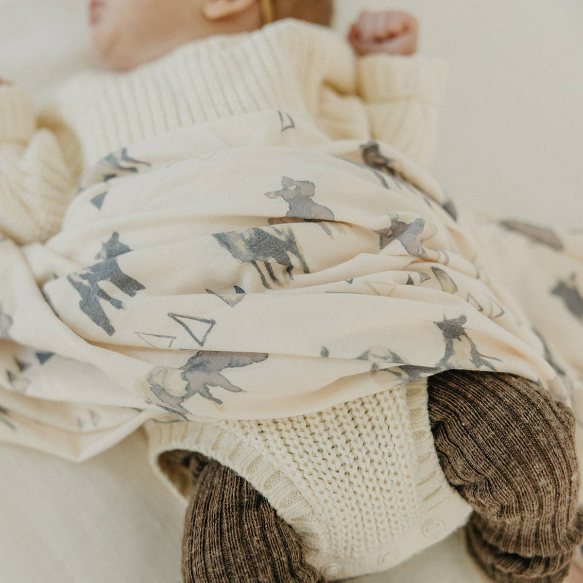 Knit Swaddle Blanket - Cody