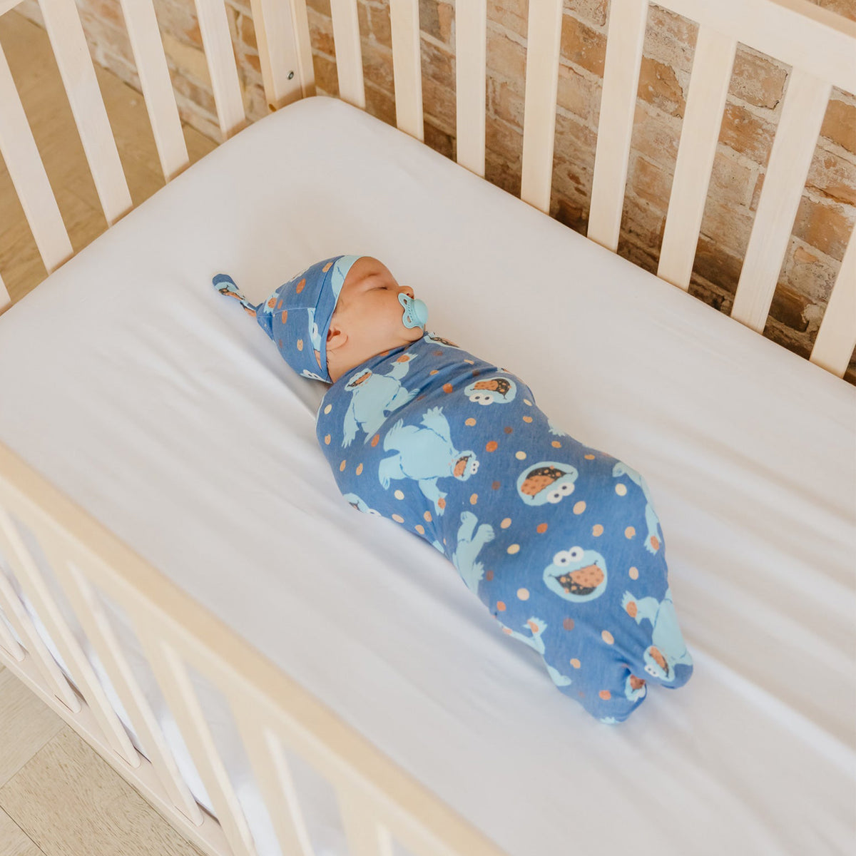 Knit Swaddle Blanket - Cookie Monster