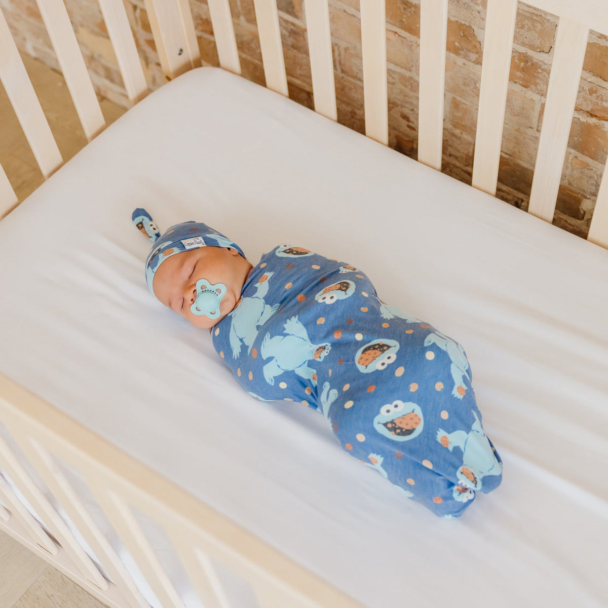 Knit Swaddle Blanket - Cookie Monster