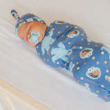 Knit Swaddle Blanket - Cookie Monster