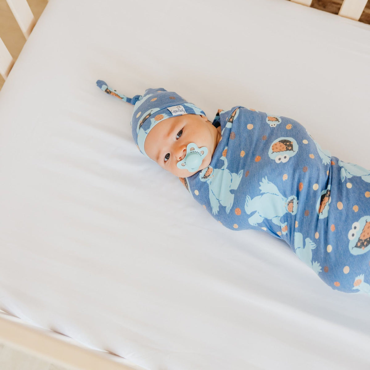 Knit Swaddle Blanket - Cookie Monster