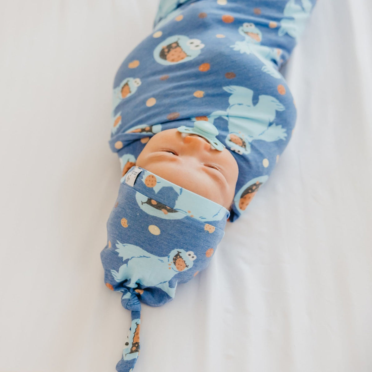 Knit Swaddle Blanket - Cookie Monster