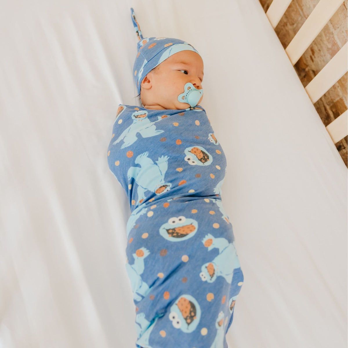 Knit Swaddle Blanket - Cookie Monster