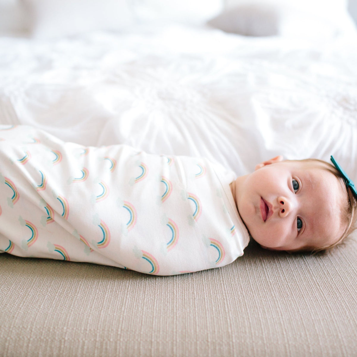 Knit Swaddle Blanket - Daydream