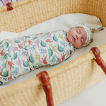 Knit Swaddle Blanket - Dinosaurs of Jurassic Park