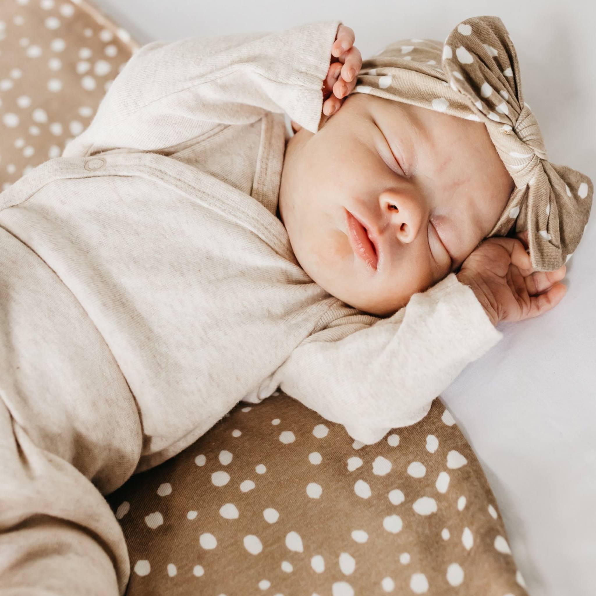 Copper pearl single knit swaddle fashion blanket