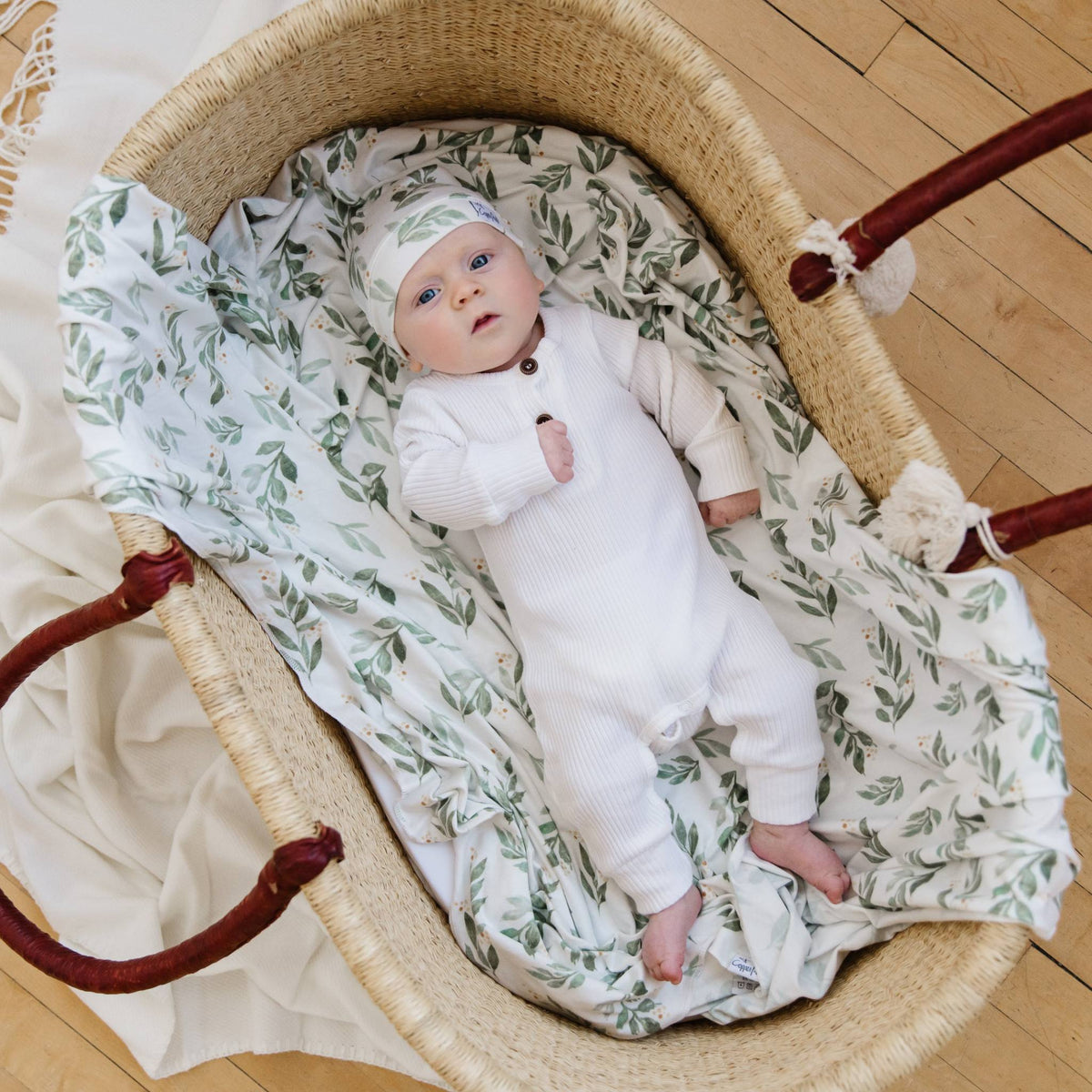 Knit Swaddle Blanket - Fern