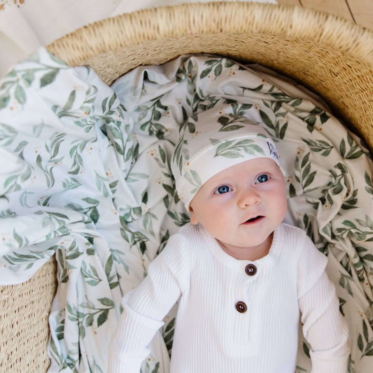 Knit Swaddle Blanket - Fern