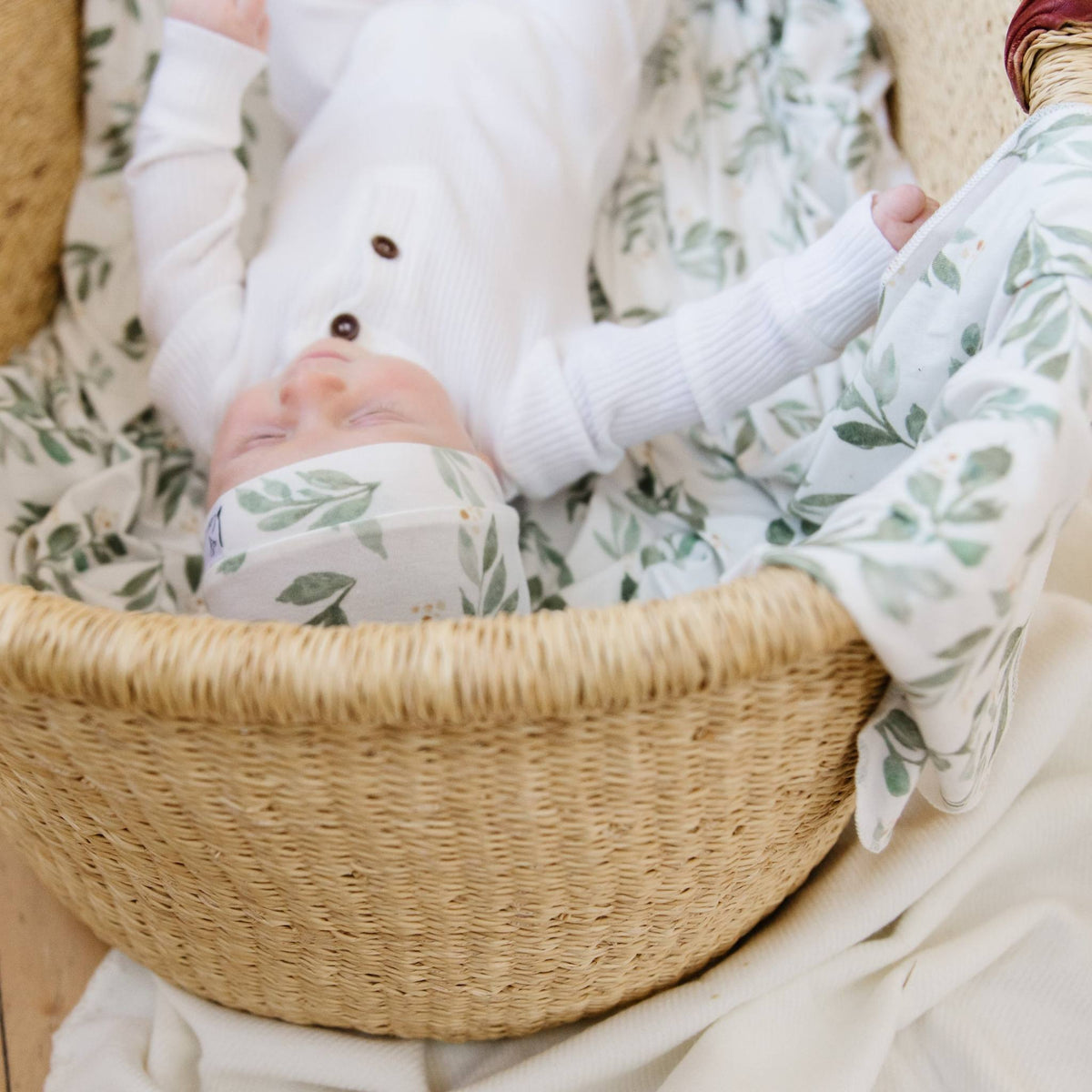 Knit Swaddle Blanket - Fern