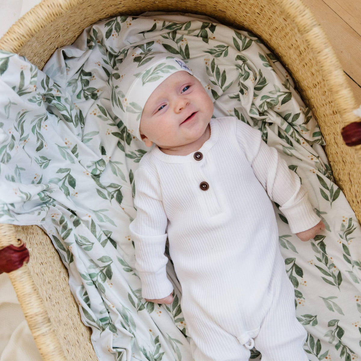 Knit Swaddle Blanket - Fern