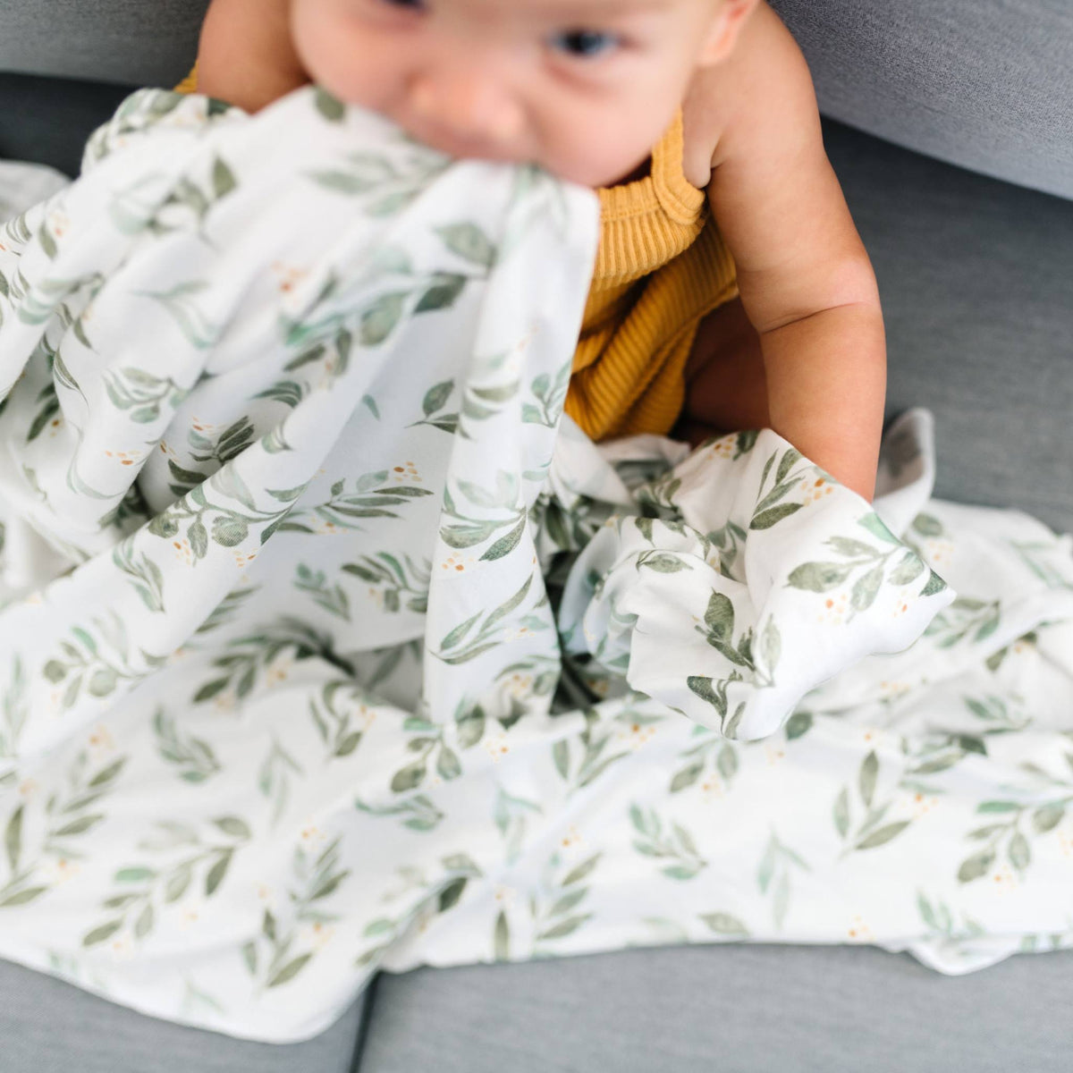 Knit Swaddle Blanket - Fern