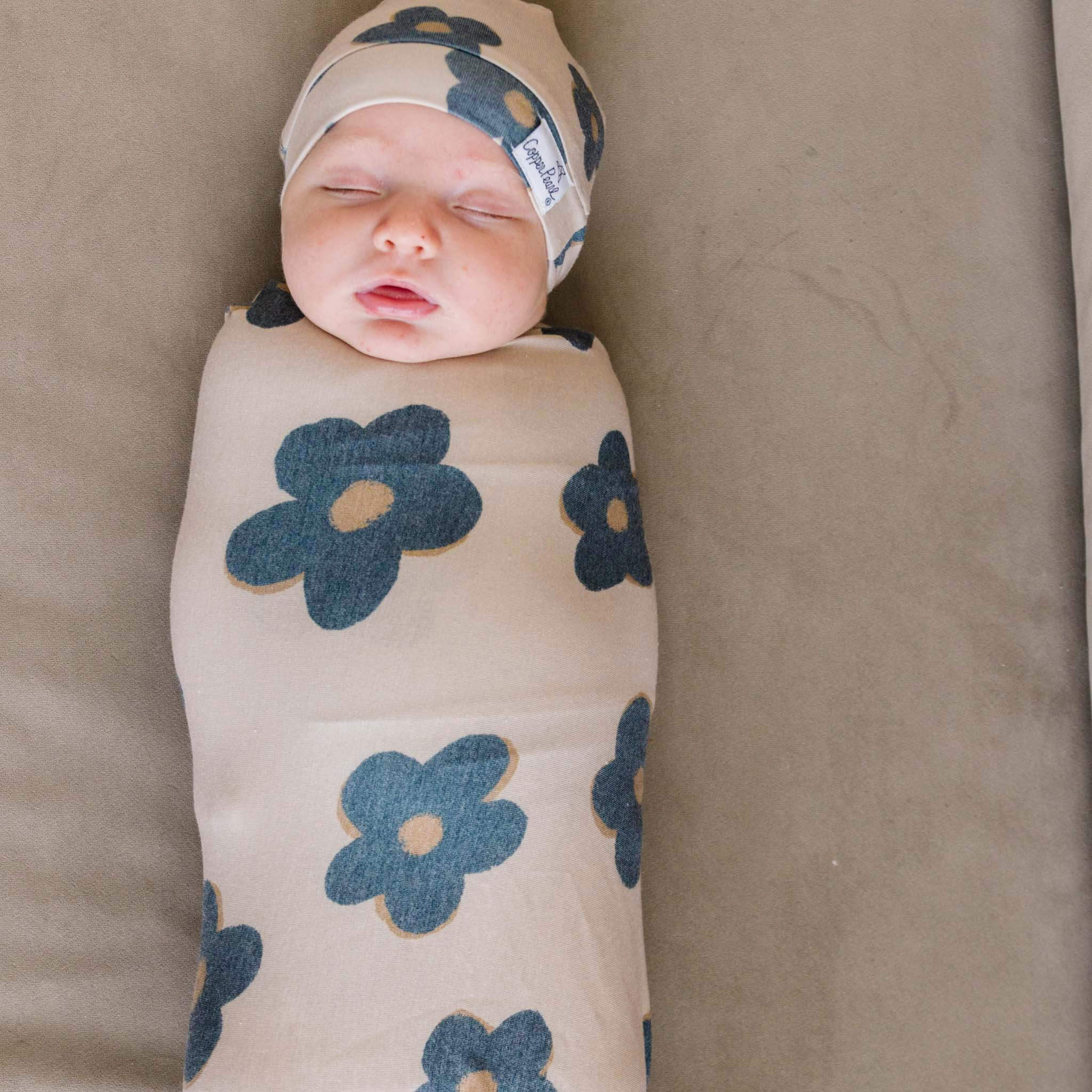 Knit Swaddle Blanket - Gemma In Tan