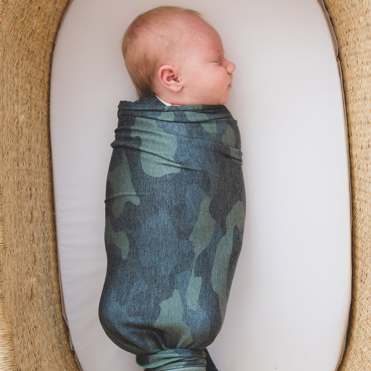 Knit Swaddle Blanket - Hunter