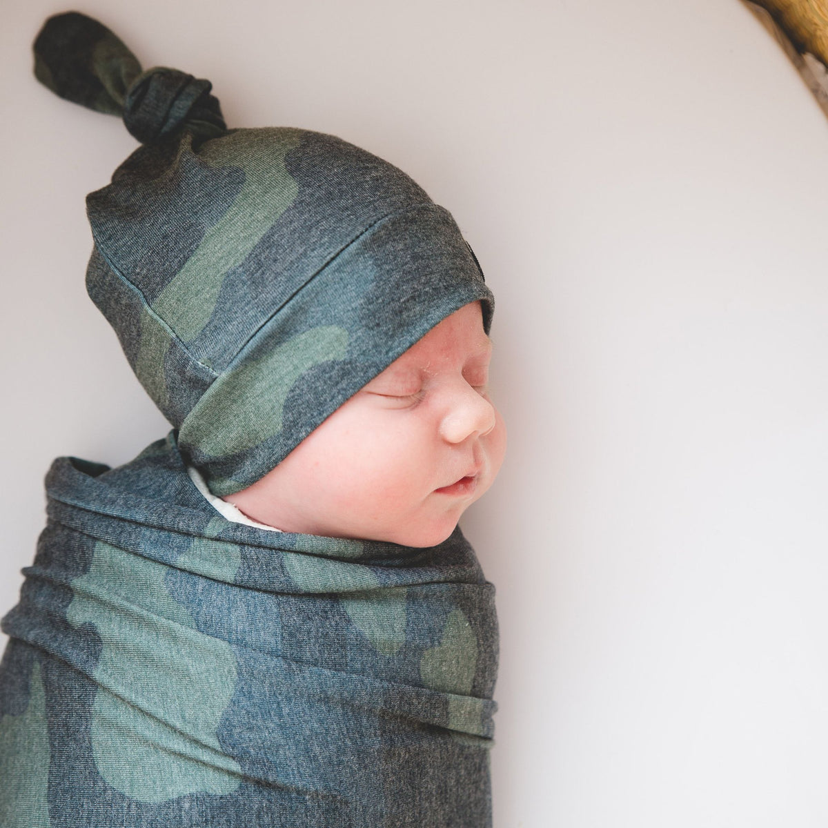 Knit Swaddle Blanket - Hunter