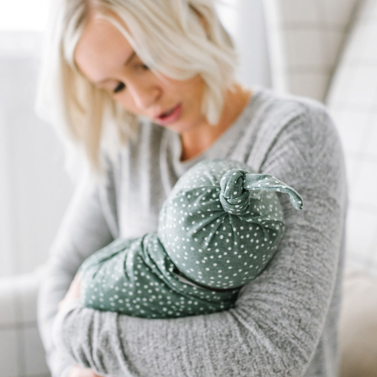 Knit Swaddle Blanket - Juniper