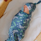 Knit Swaddle Blanket - Jurassic Park