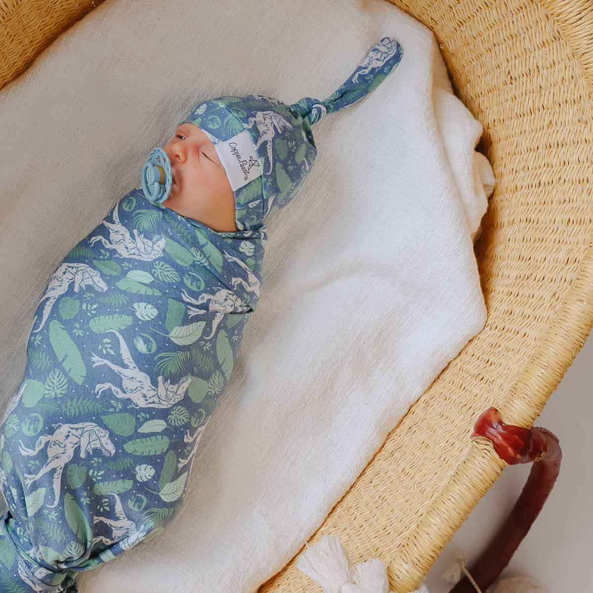 Knit Swaddle Blanket - Jurassic Park