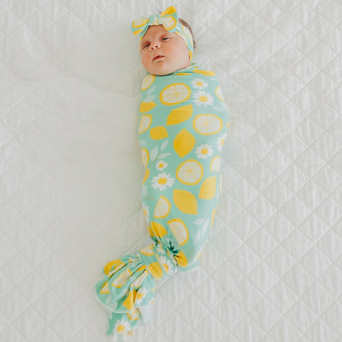 Knit Swaddle Blanket - Lemon