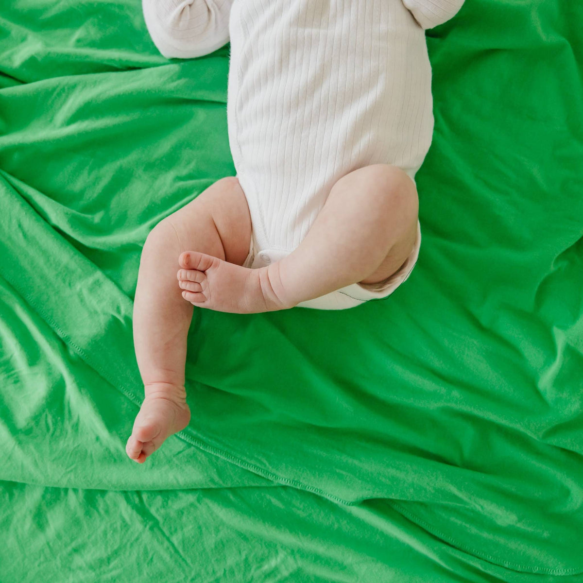 Knit Swaddle Blanket - Lime