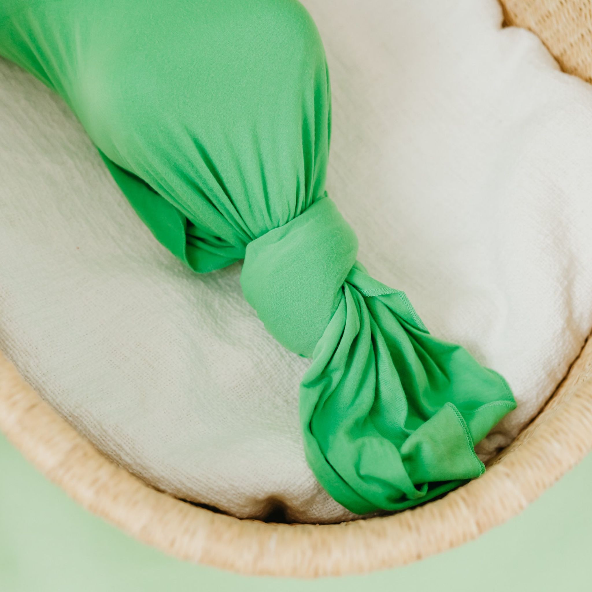 Knit Swaddle Blanket - Lime