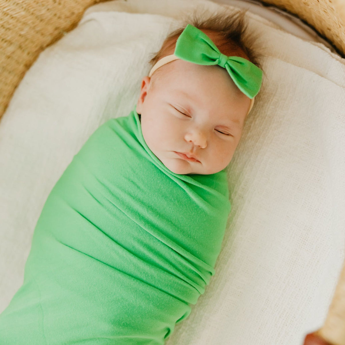 Knit Swaddle Blanket - Lime