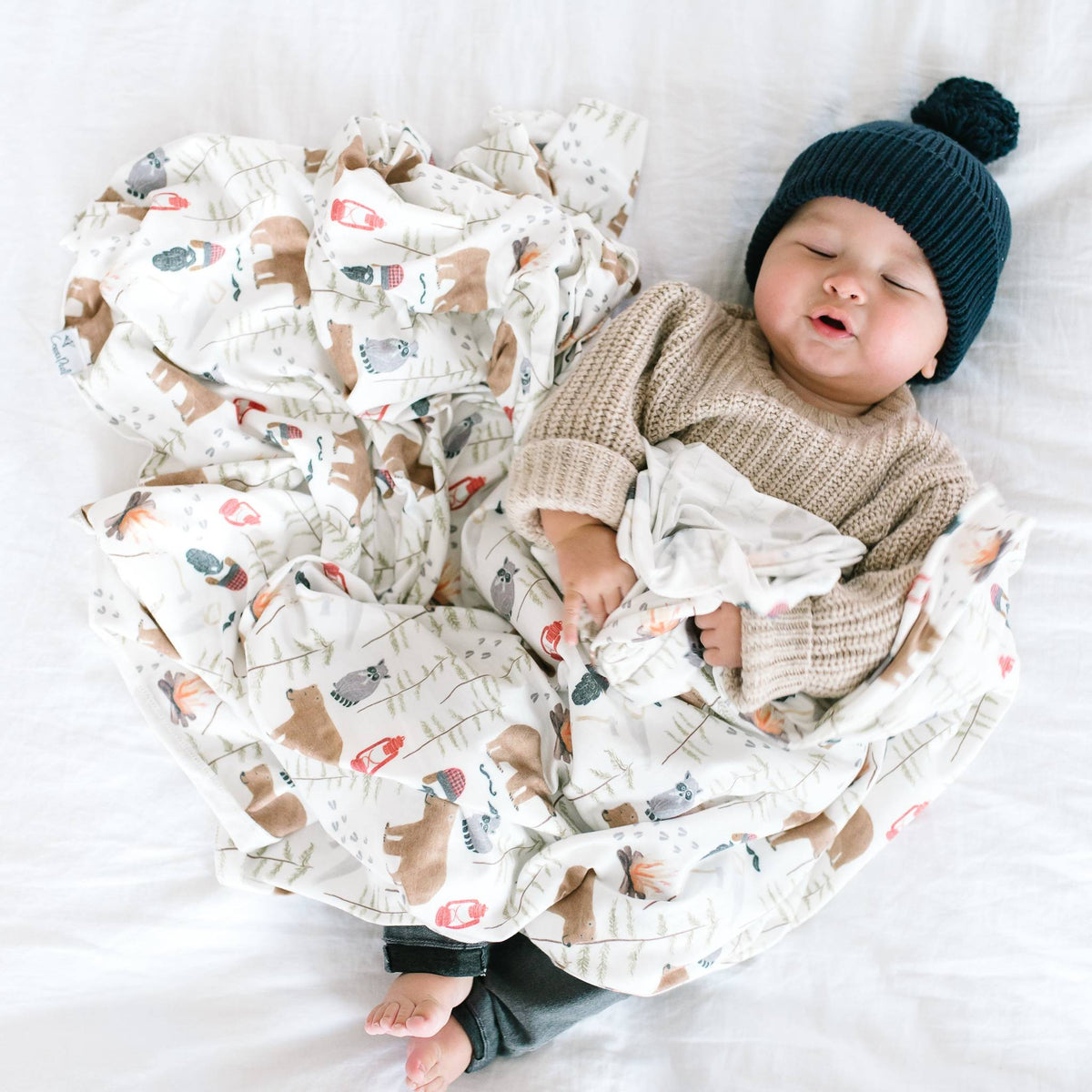 Knit Swaddle Blanket - Lumberjack