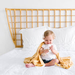 Knit Swaddle Blanket - Marigold