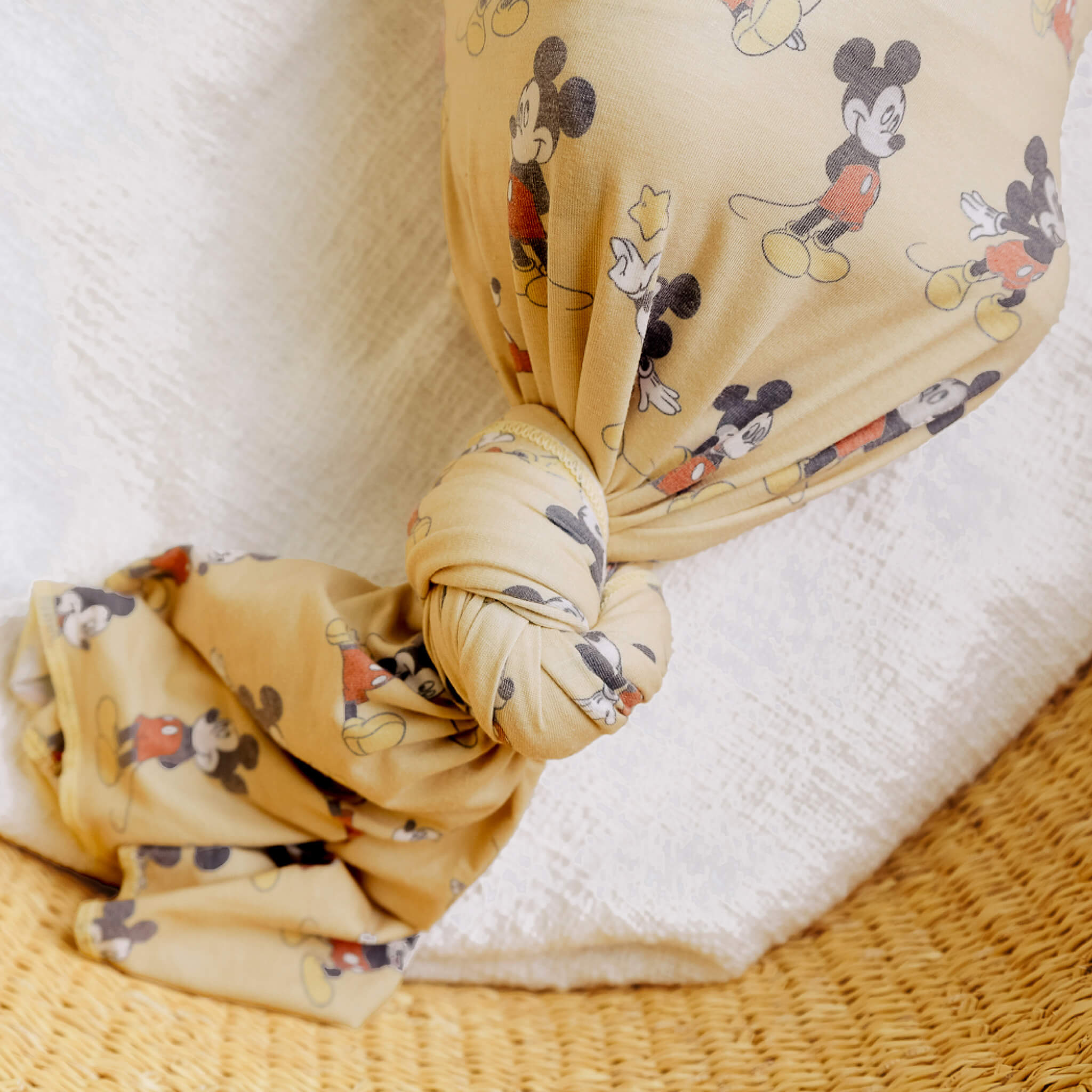Knit Swaddle Blanket - Mickey Mouse