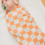 Knit Swaddle Blanket - Mickey Mouse Check