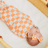 Knit Swaddle Blanket - Mickey Mouse Check