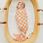 Knit Swaddle Blanket - Mickey Mouse Check