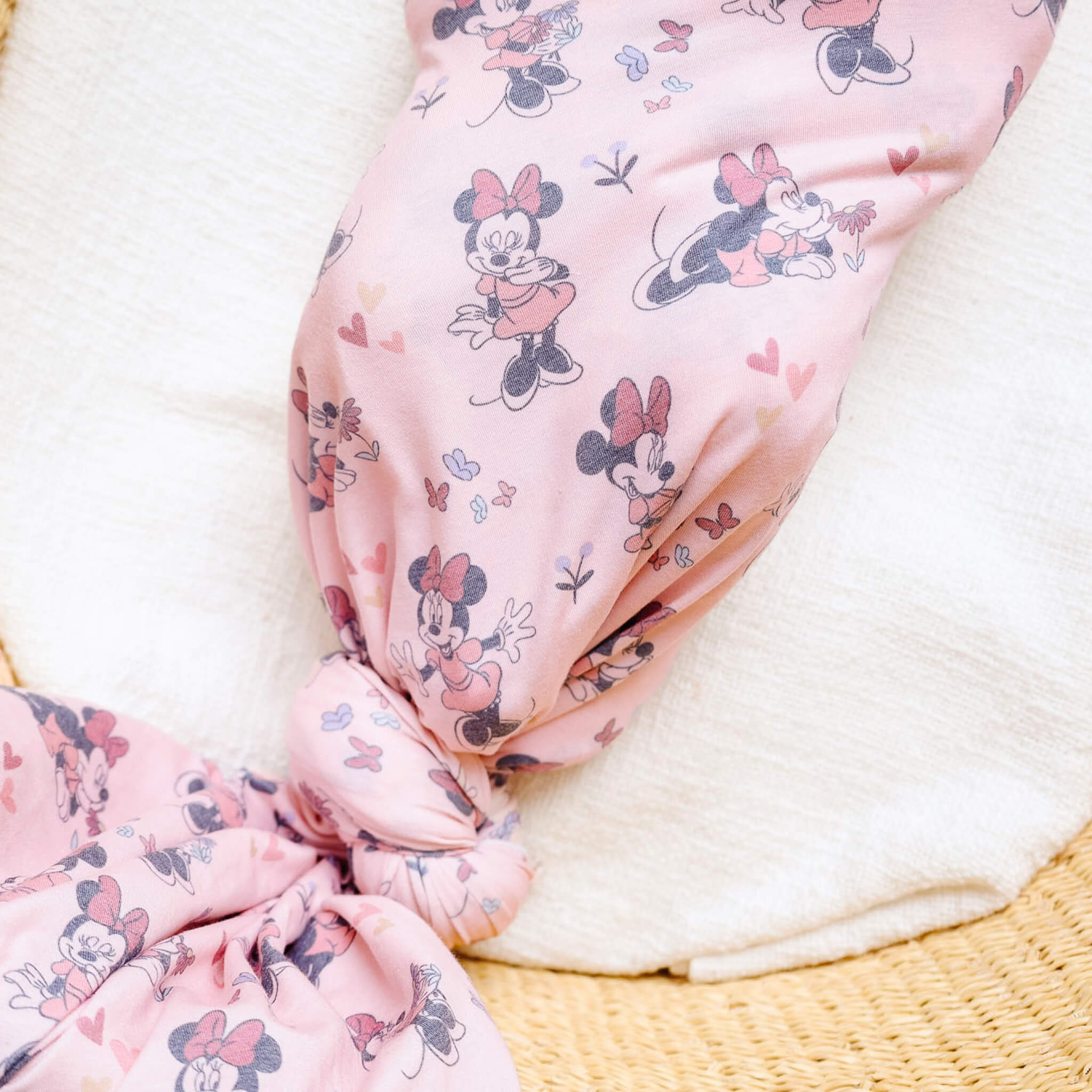 Knit Swaddle Blanket - Minnie Mouse