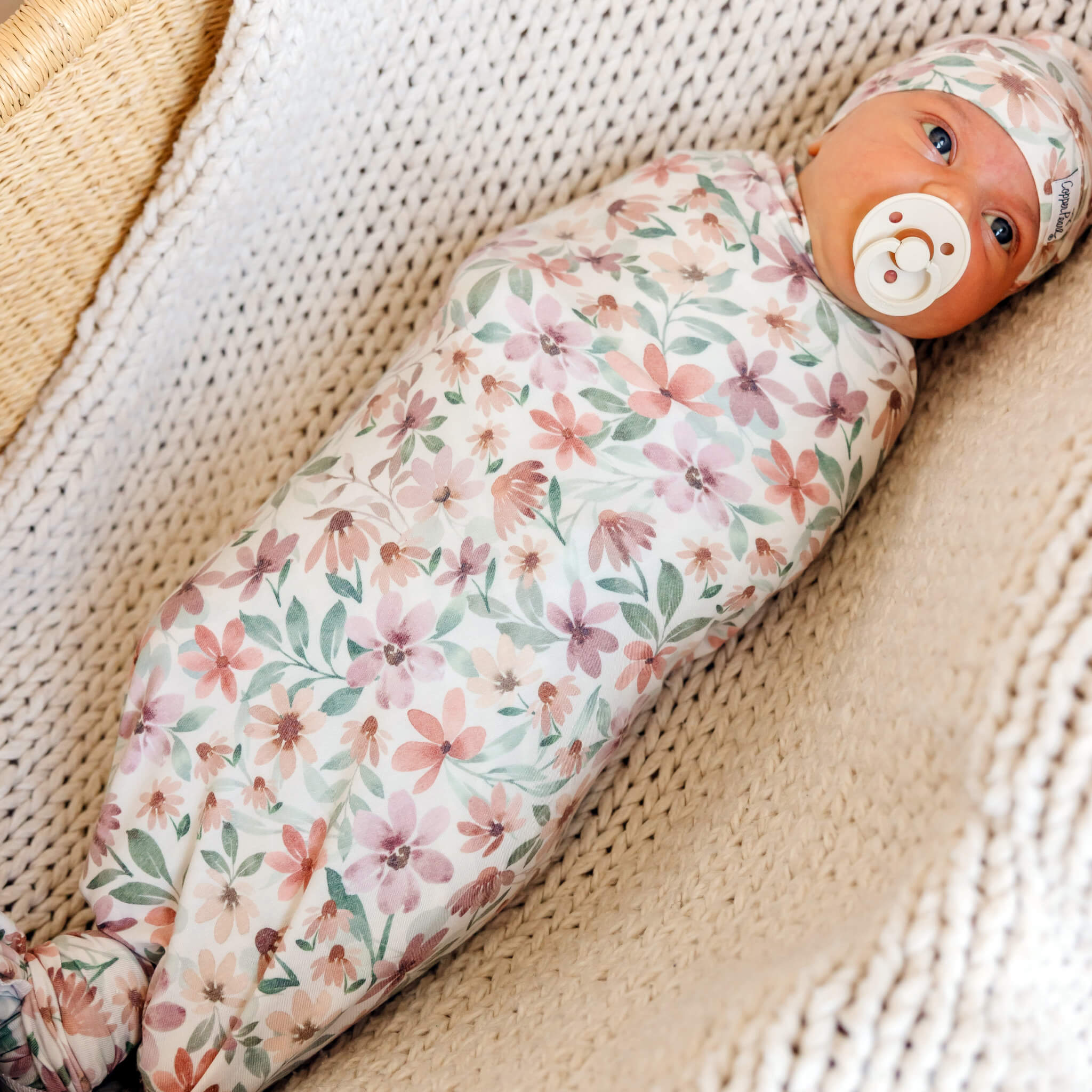 Knit Swaddle Blanket - Natalie