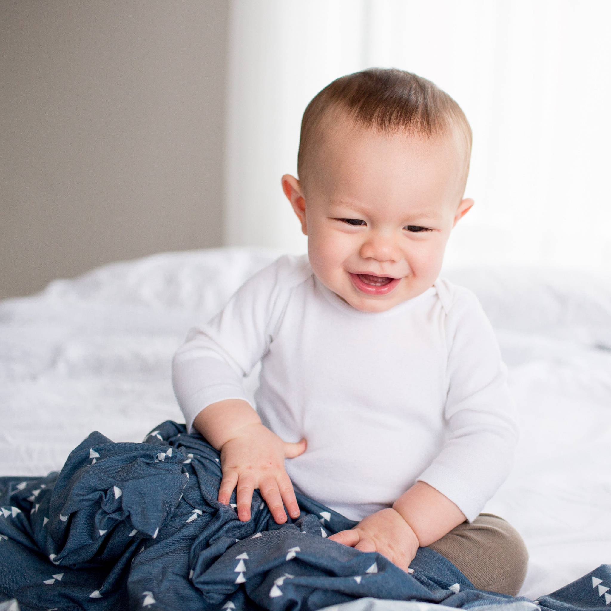 Copper Pearl Knit Swaddle Blanket