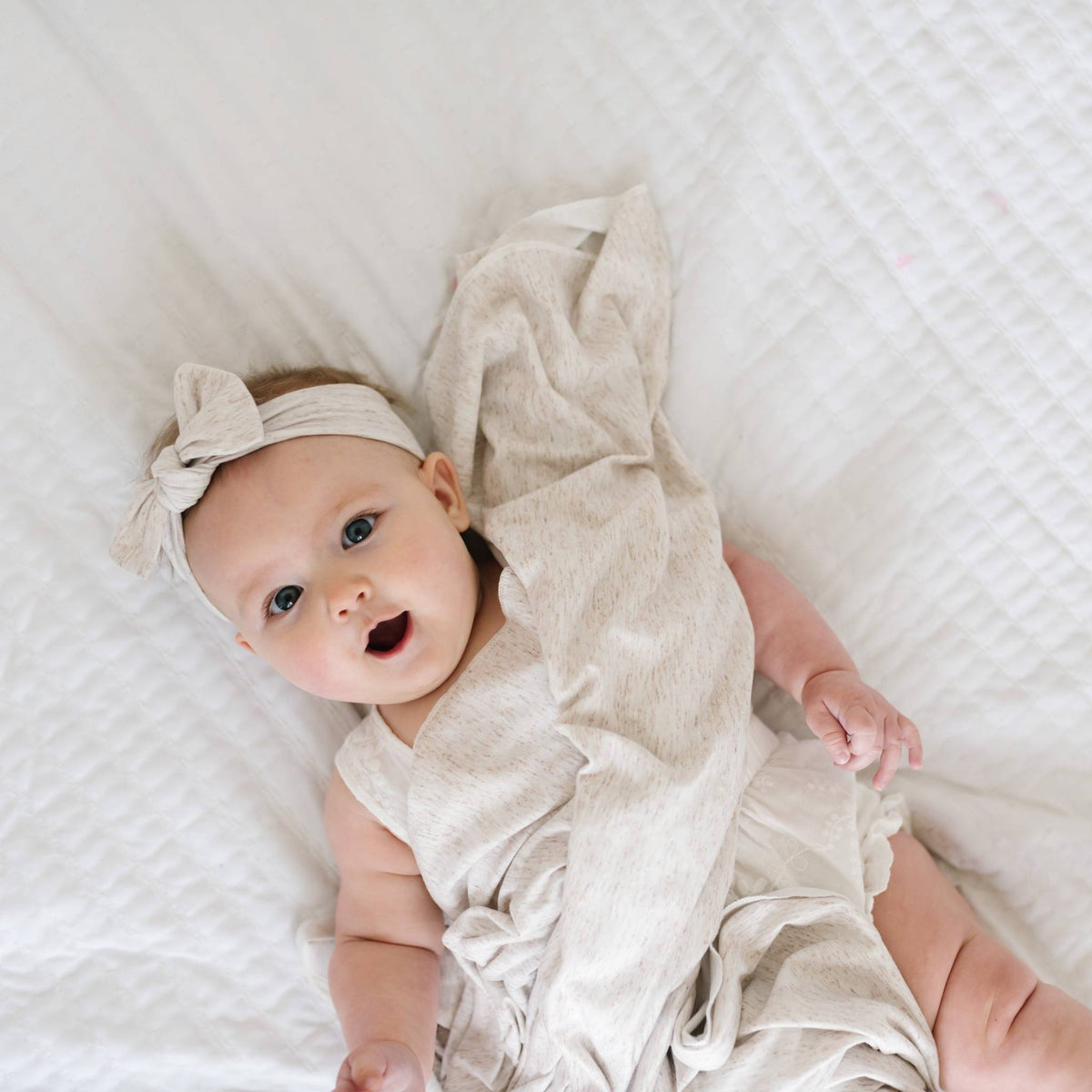 Knit Swaddle Blanket - Oat