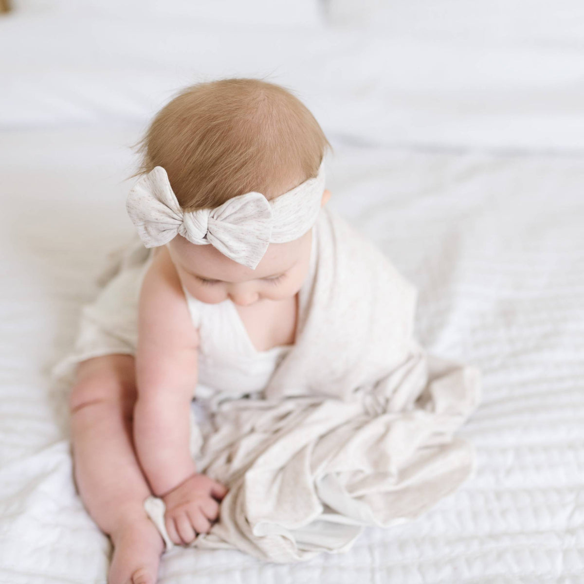 Knit Swaddle Blanket - Oat