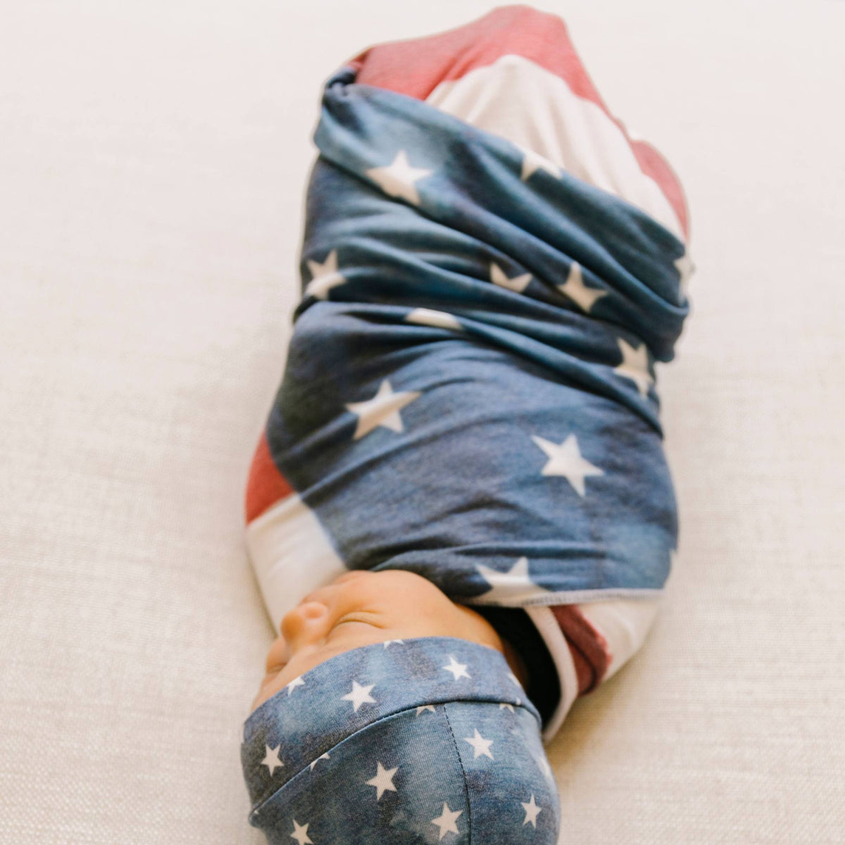 Knit Swaddle Blanket - Patriot