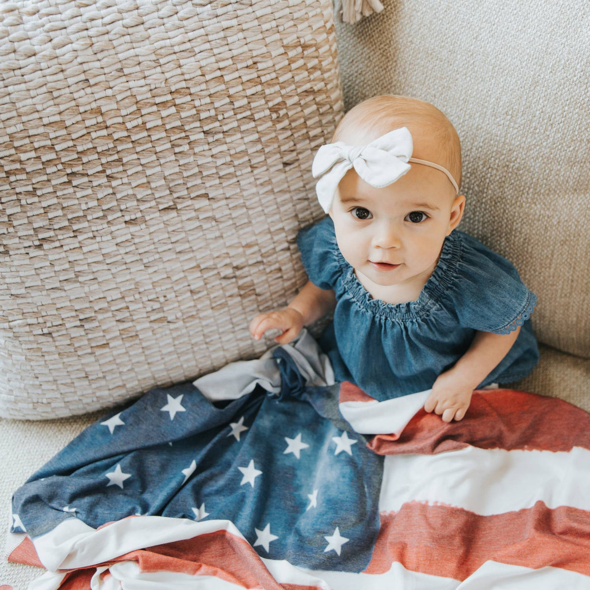 Knit Swaddle Blanket - Patriot