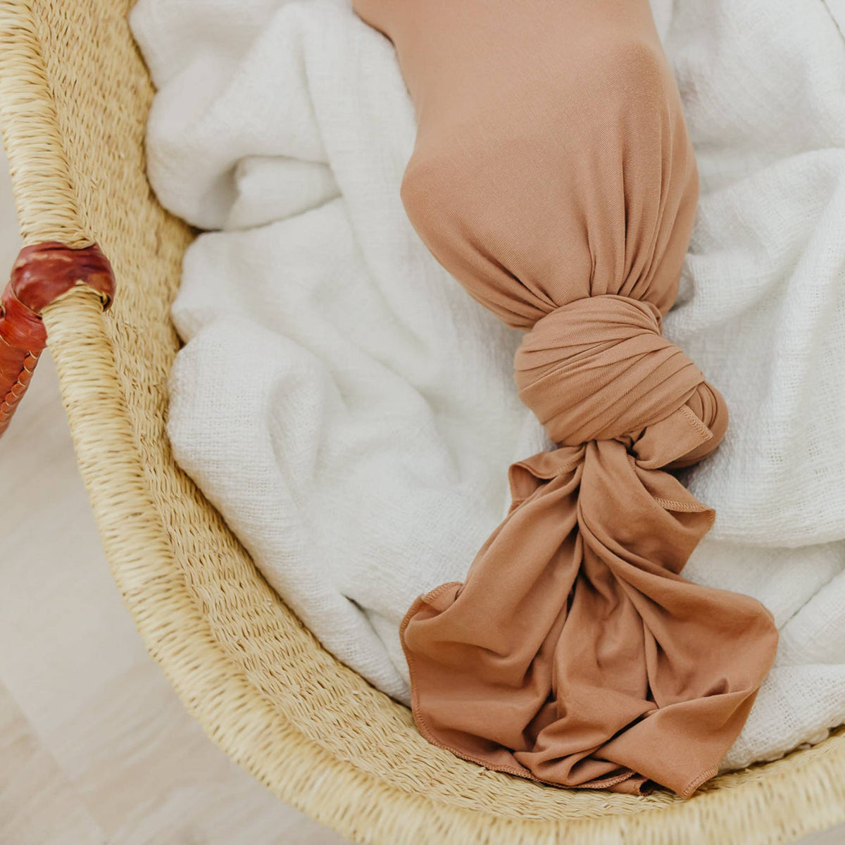 Knit Swaddle Blanket - Pecan