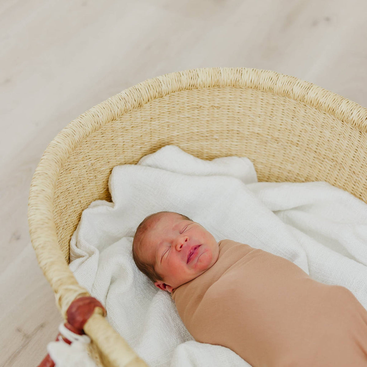 Knit Swaddle Blanket - Pecan