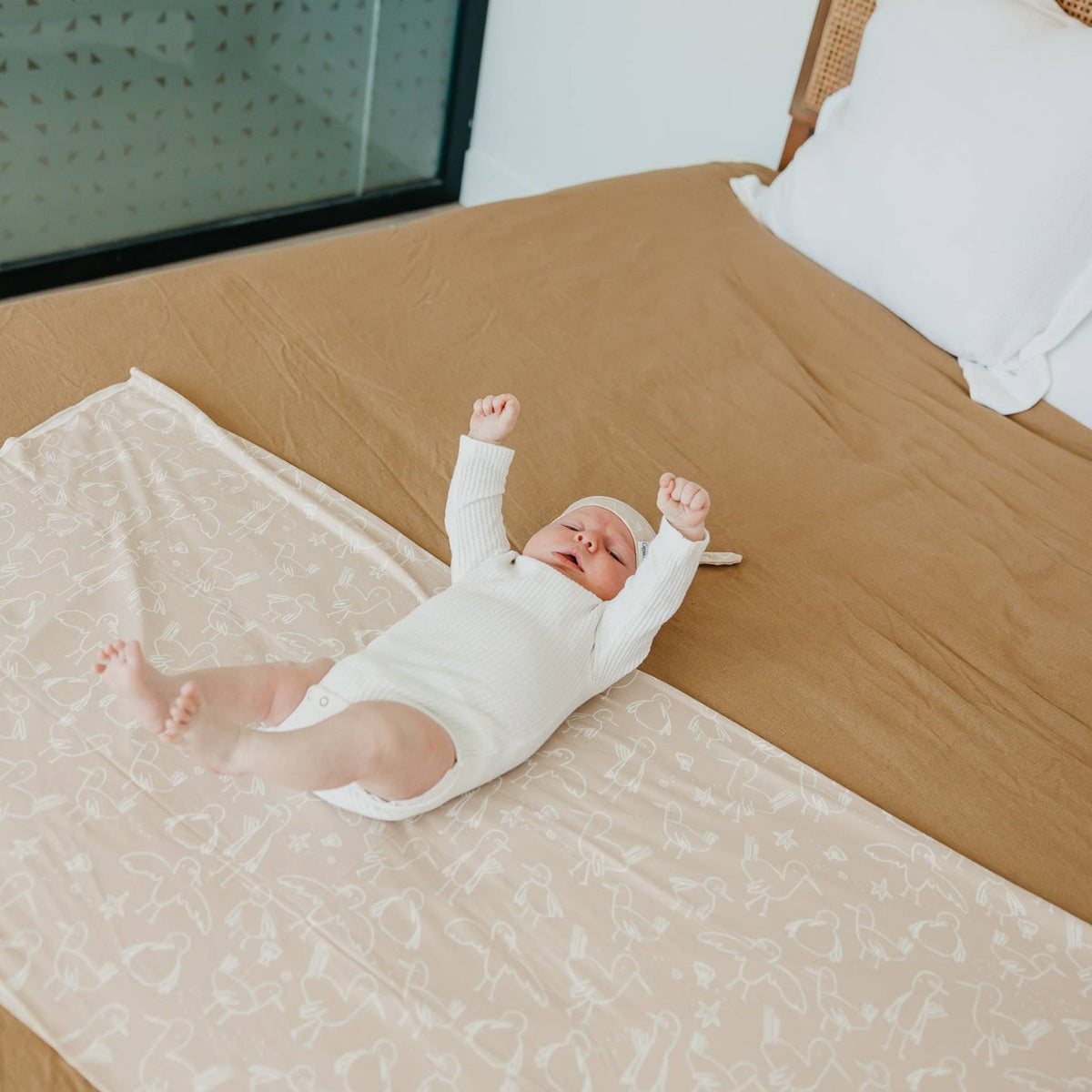 Knit Swaddle Blanket - Sandy