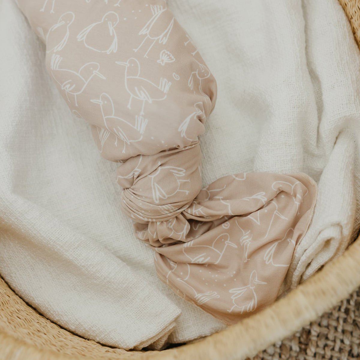 Knit Swaddle Blanket - Sandy