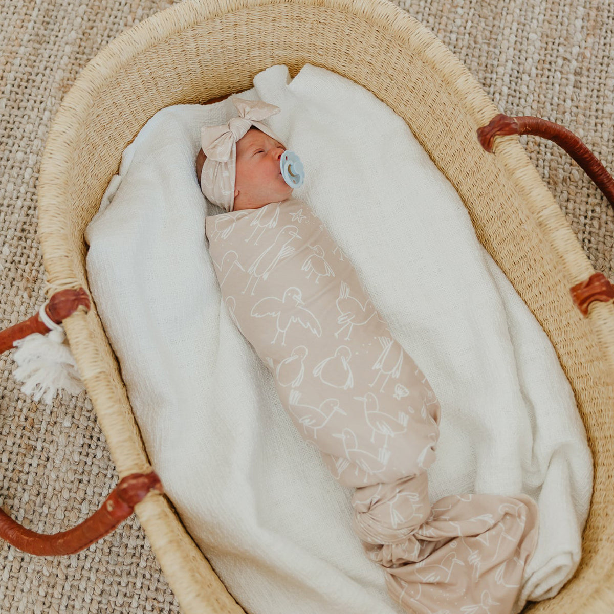 Knit Swaddle Blanket - Sandy